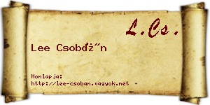 Lee Csobán névjegykártya